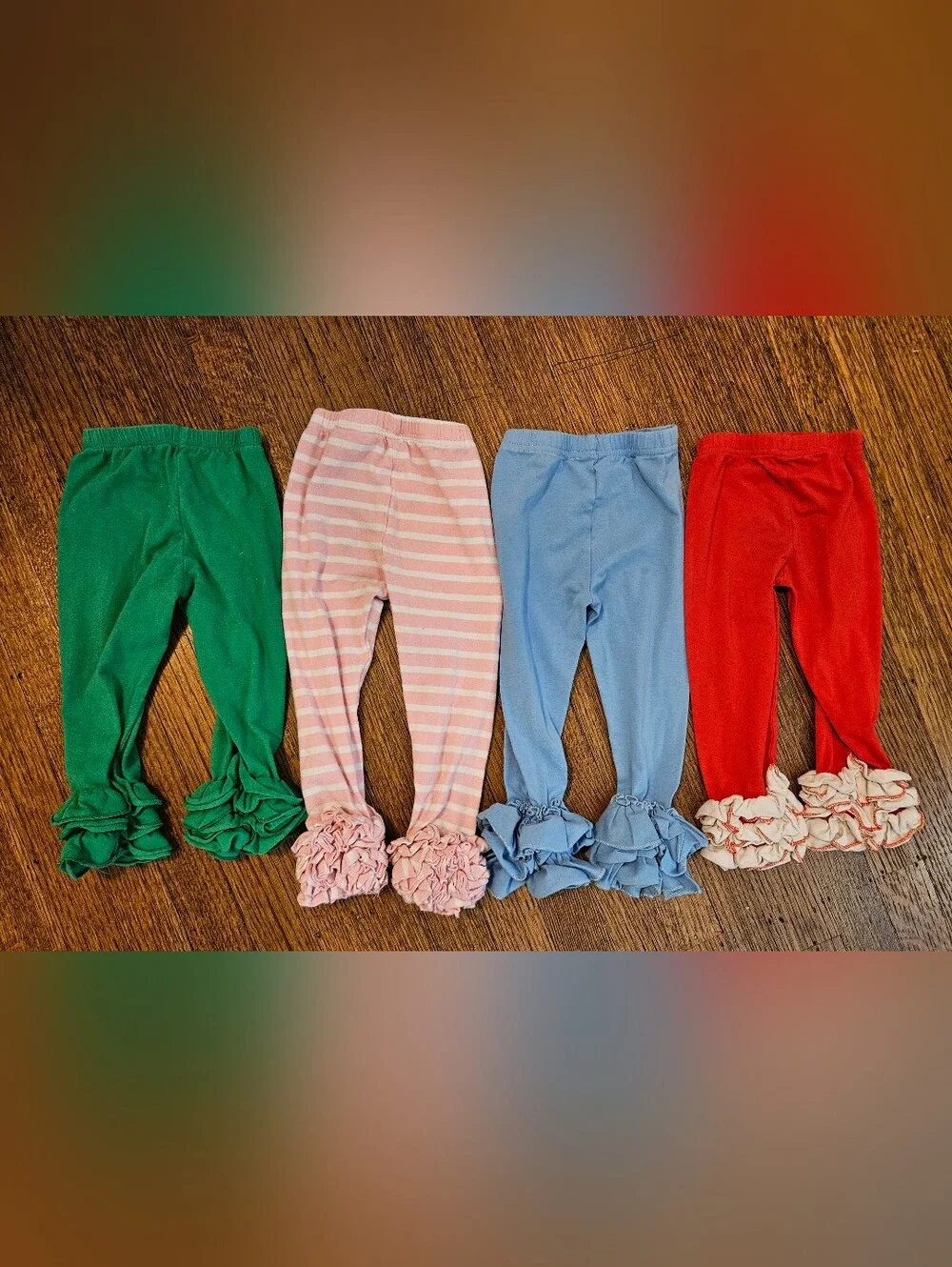 Bundle of 4 Ruffle Bottom Leggings